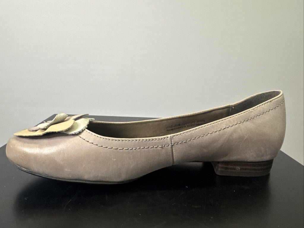 Jana Pumps  Gr. 6 Leder Grau Damen Absatzschuh