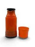 Isolierflasche 0,5 L Thermosflasche Orange  mit Trinkbecher für Kaffee Tee