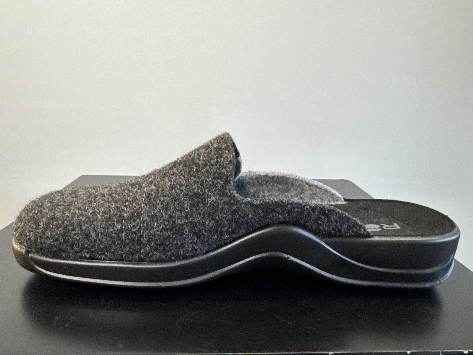 Rohde Herren Filz Pantolette Gr. 42 Anthrazit Pantoffel Weite G 2731