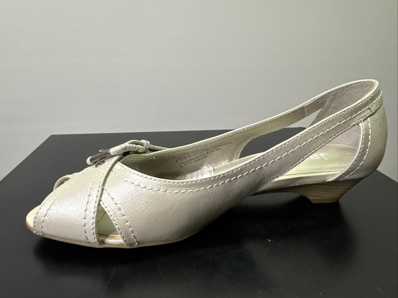 Jana Pumps Gr. 4 Leder Weiß 