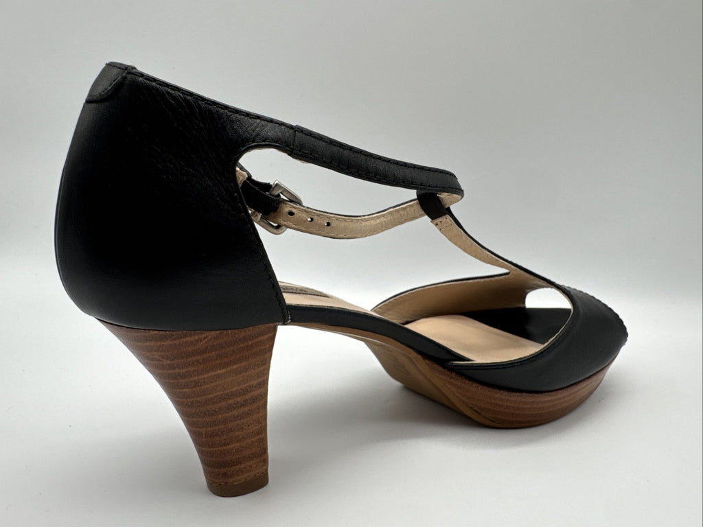 Gadea Sandalette Gr. 40 Damen Schwarz Absatzschuh Leder 