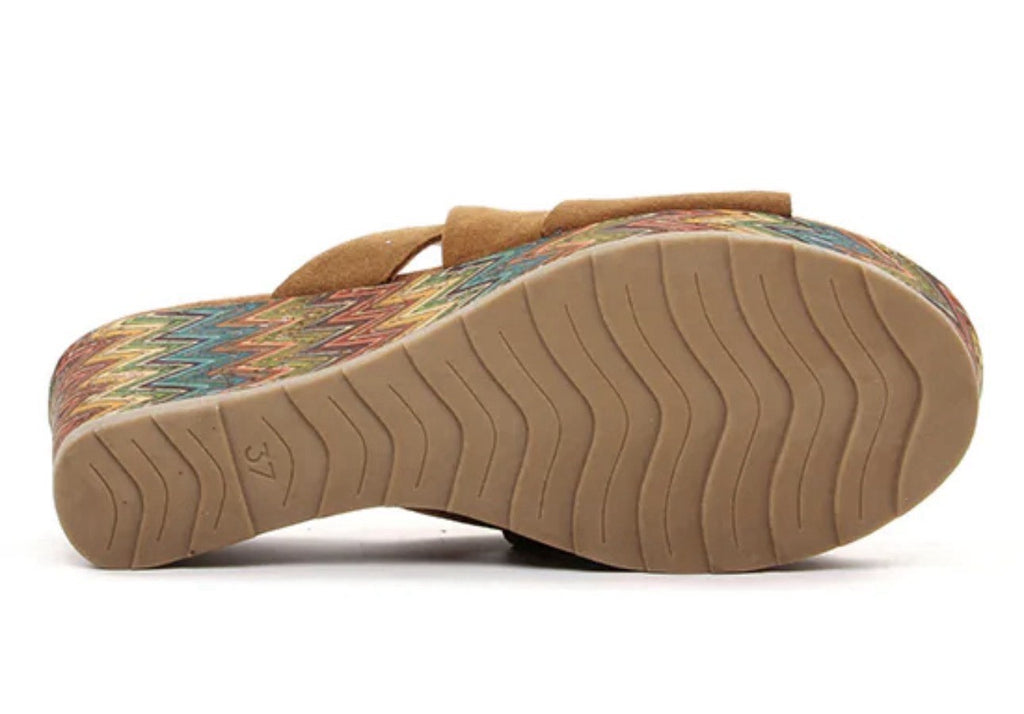 MARCO TOZZI Damen Pantolette Gr. 37 Slipper Sandale Sandalette Keilsandale