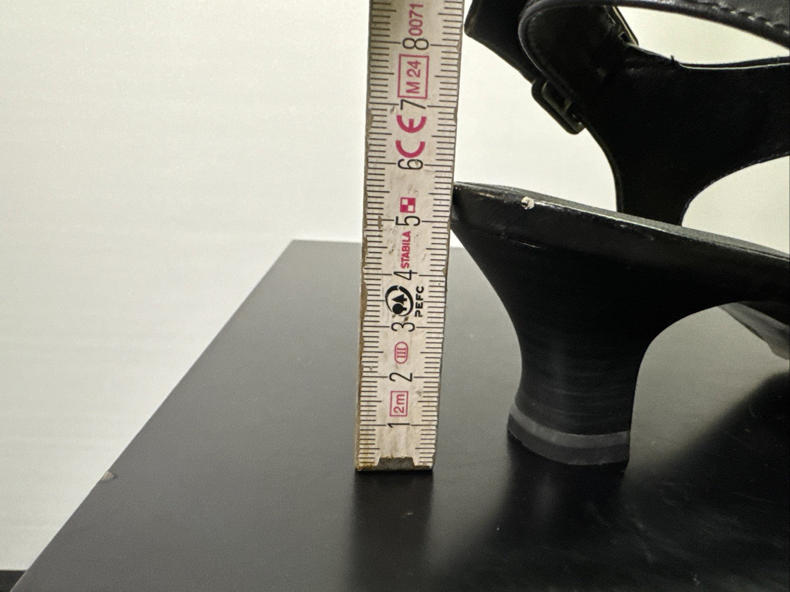 Jana Pumps  Gr. 6 Leder Schwarz Damen Absatzschuh