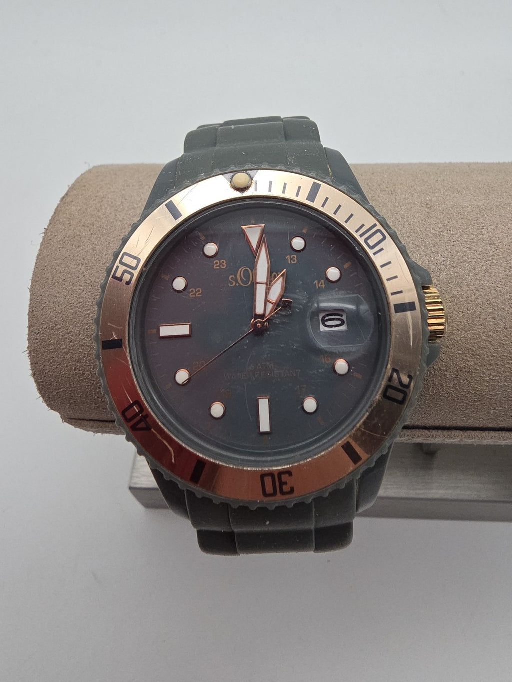 S.Oliver Herrenuhr – Taucherdesign – 5 ATM – Silikonarmband – Quarz