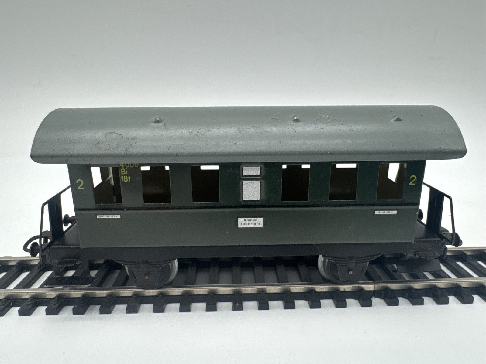 Märklin H0 4000 Personenwagen Donnerbüchse Bi 2. Klasse grün / Blech