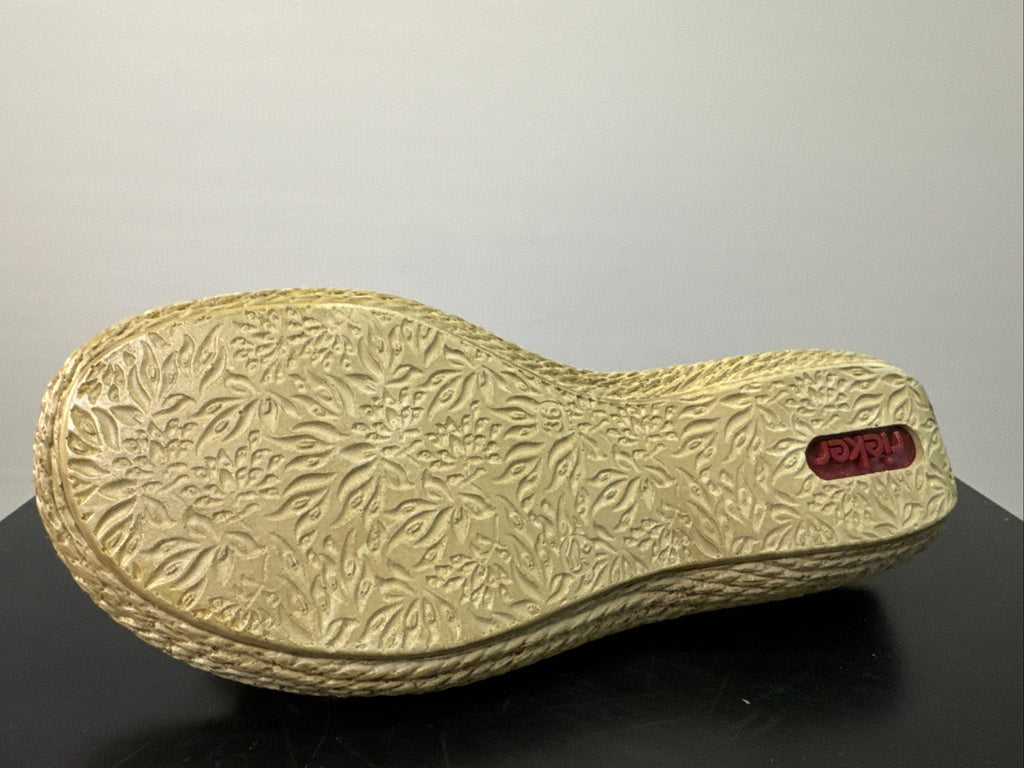 Rieker Sandale Gr. 36 Leder Slip On