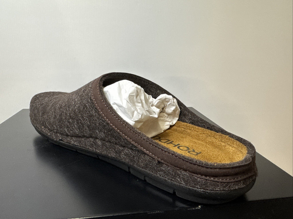 Rohde Herren Filz Pantolette Gr. 45 Mocca Pantoffel 6740