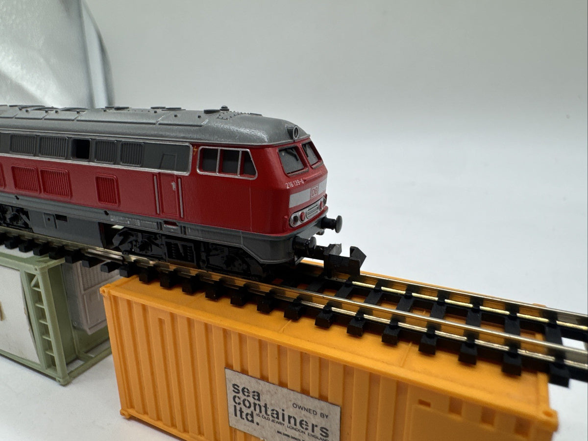 Spur N - Minitrix  11458 - Diesellok 216 139-6 rot DB Cargo #324