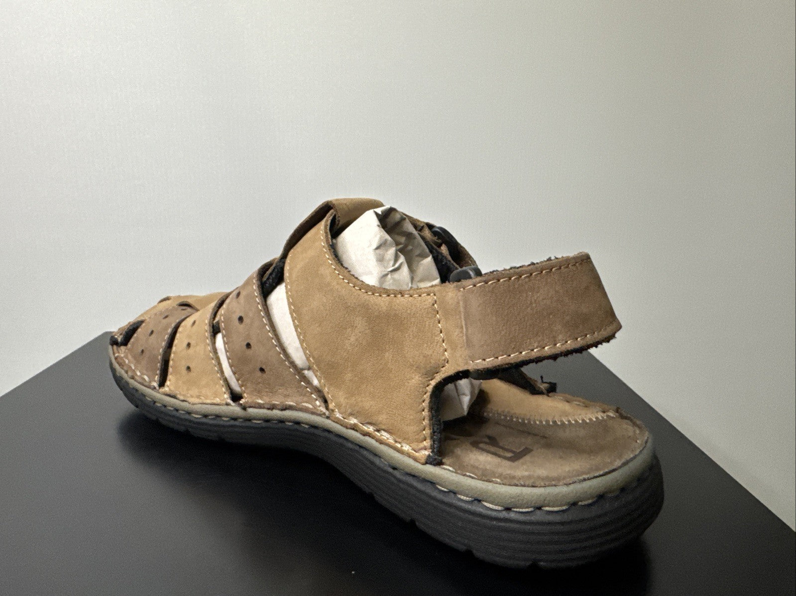 Rohde Herren Sandale Gr. 40 Leder Camel 