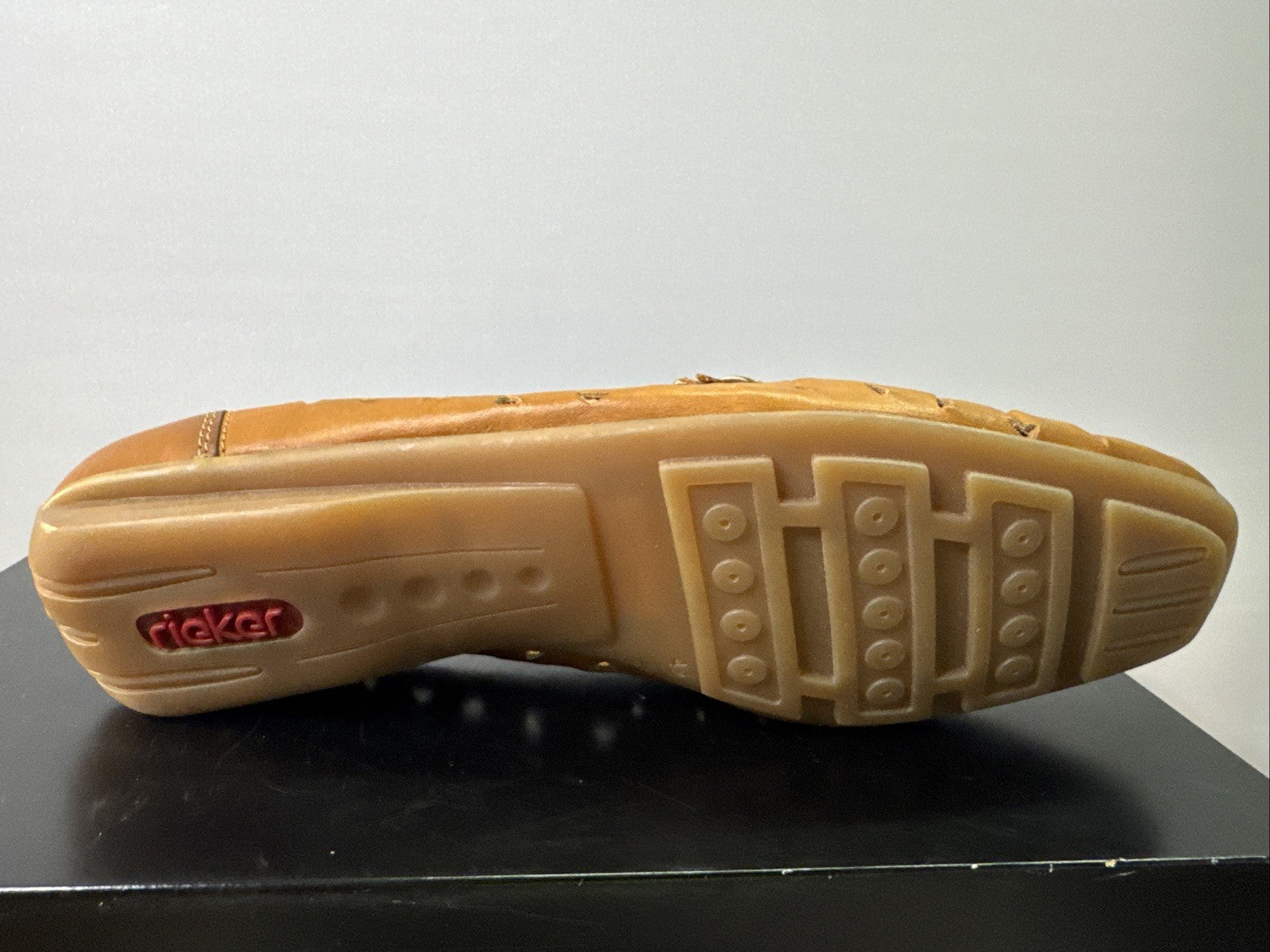 Rieker Slipper Gr. 42 Leder Braun Damen