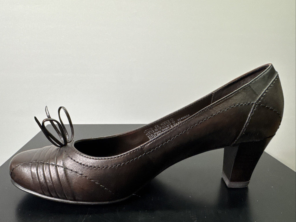 Jana Pumps  Gr. 6,5 Leder Braun Damen Absatzschuh