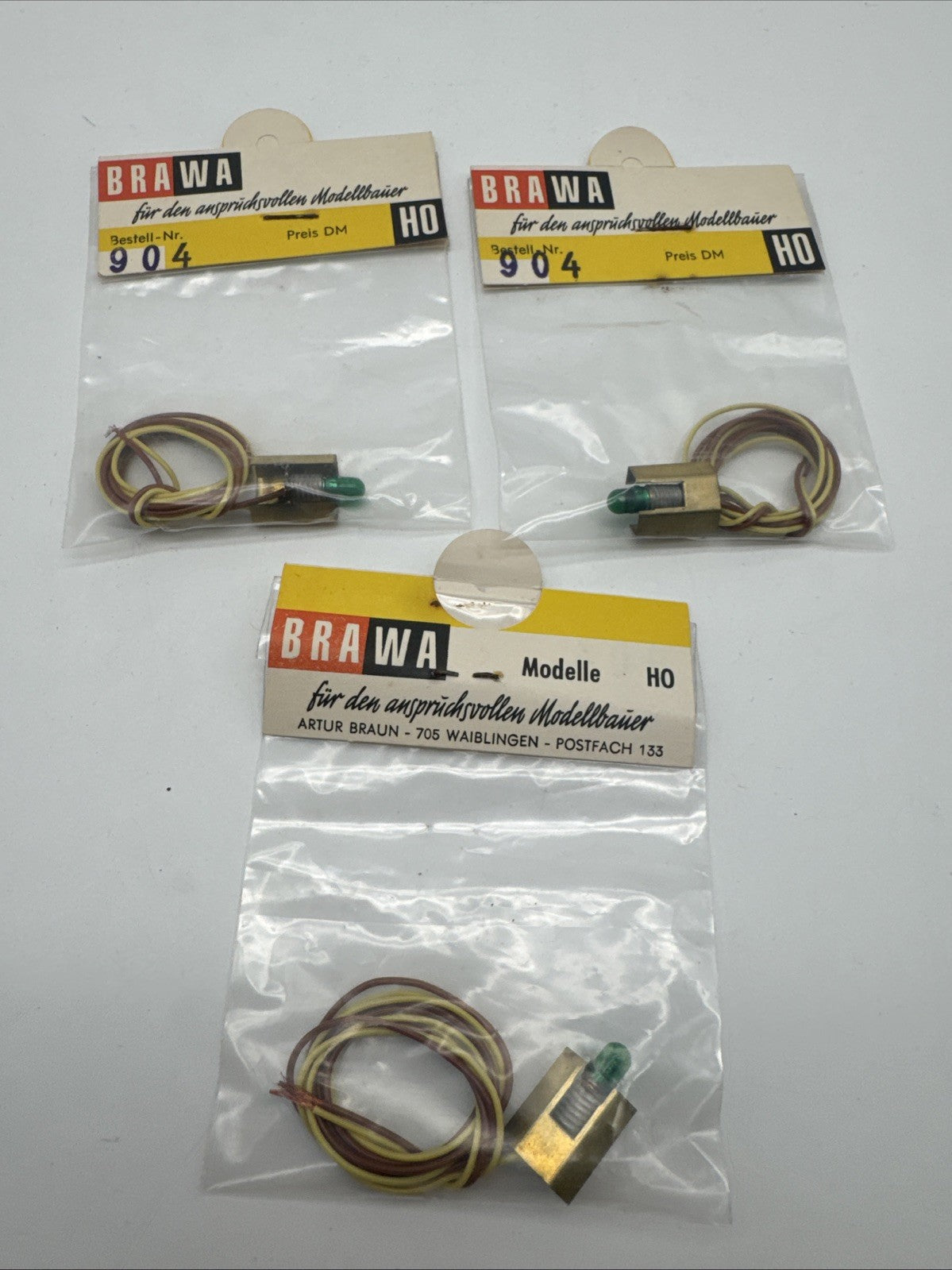 Brawa H0 904 (9041) Grün Glüh-Lampe OVP ungeöffnet 3er Pack