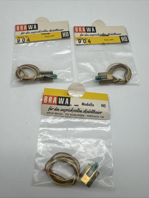 Brawa H0 904 (9041) Grün Glüh-Lampe OVP ungeöffnet 3er Pack