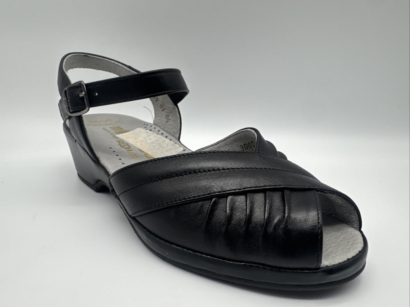 Rohde Sandalette Gr. 4 Damen Schwarz Leder Schuhweite G 1/2