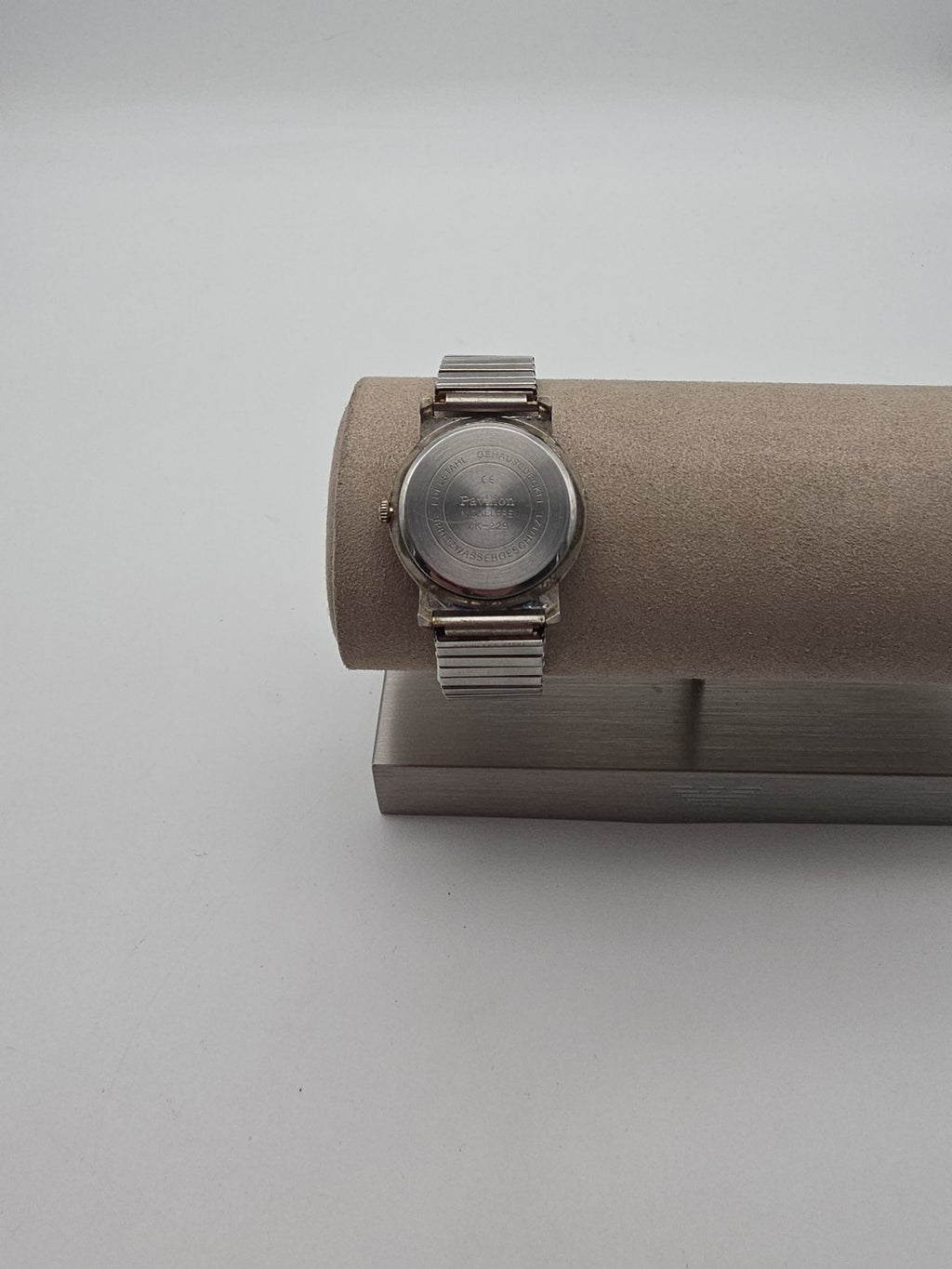Pavilon Armbanduhr Quarz – Blaues Verlauf-Zifferblatt – Edelstahl Flexband – Vin