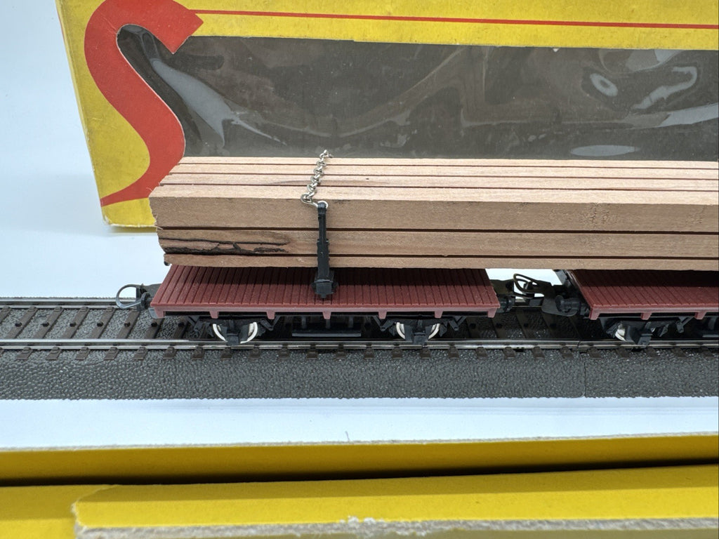 Lima 9038, Drehschemel-Langholztransportwagen, OVP