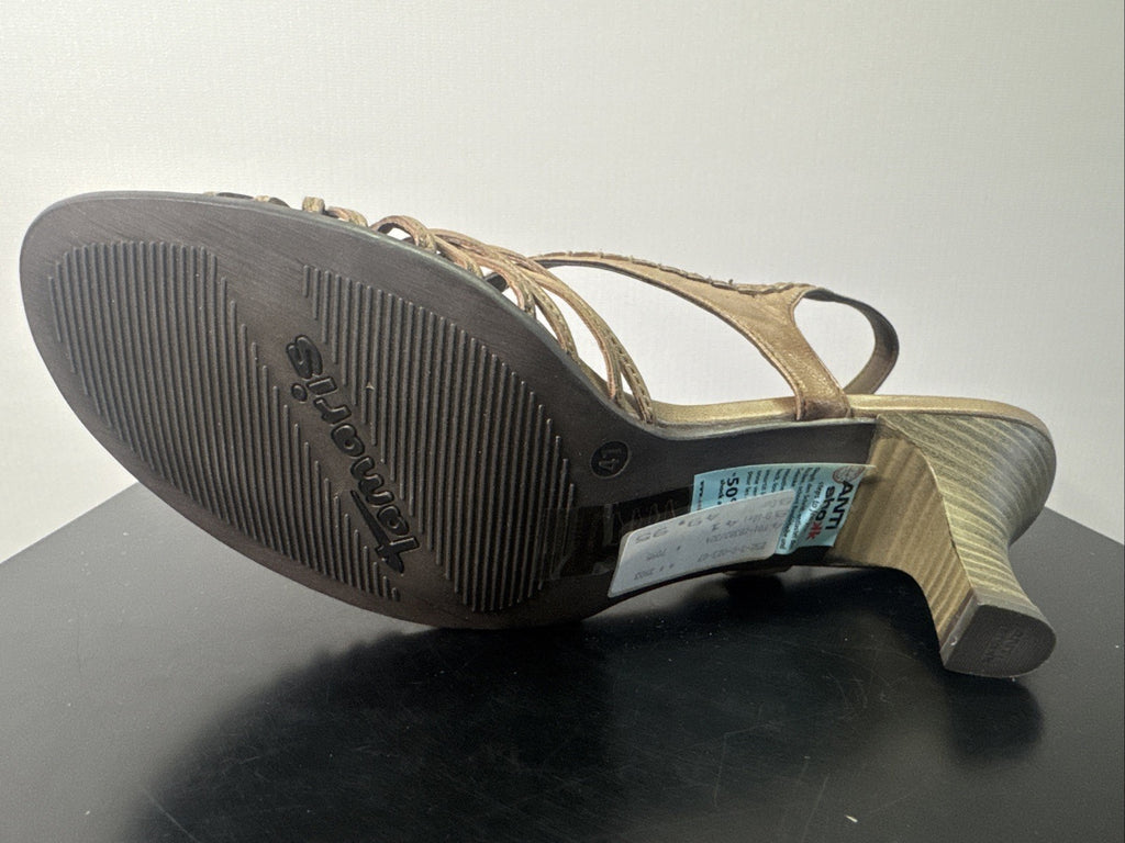 Tamaris Sandalette Gr. 41 Damen Leder Braun 