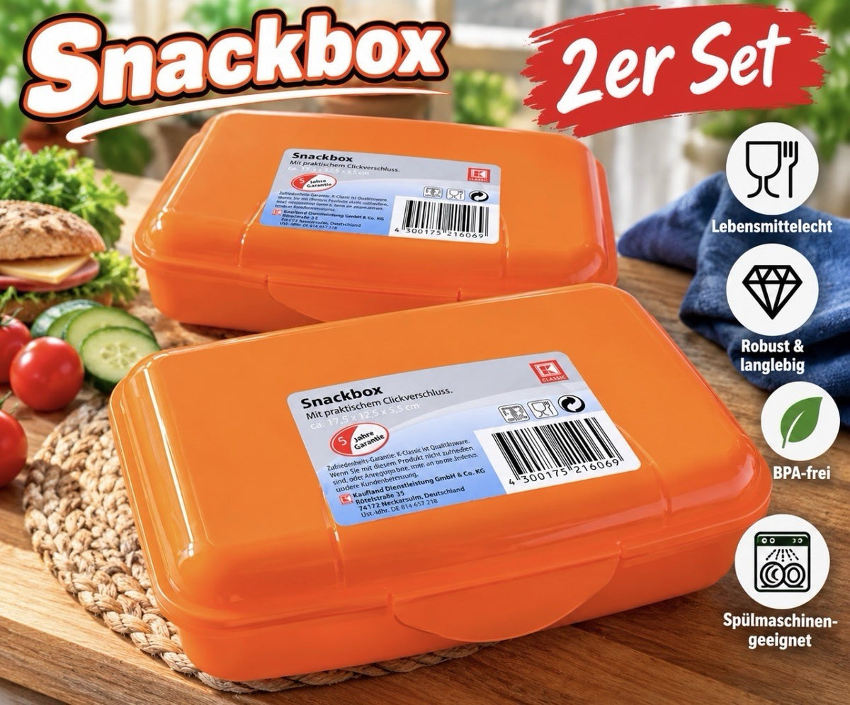 Snackbox Lunchbox Brotdose 4St. Set Orange