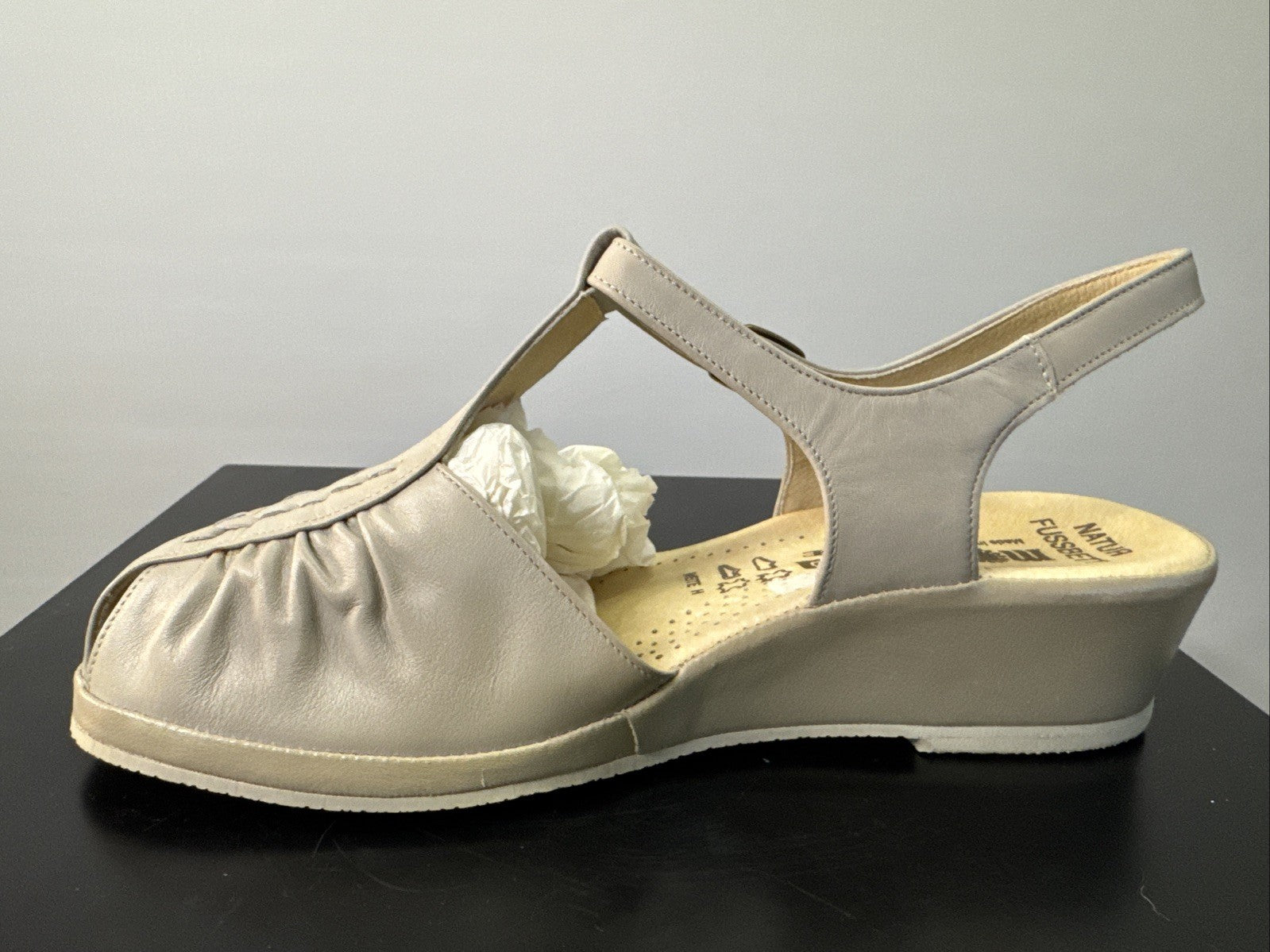 Rohde Sandalette Gr. 8,5 Damen Beige Leder