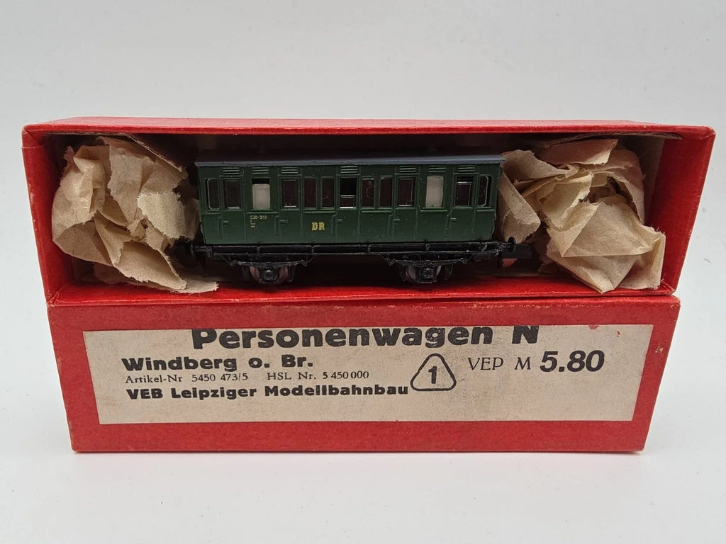 Herbert Stein KG N 5450/473/5 Personenwagen mit Bremserhaus DR OVP (135310)