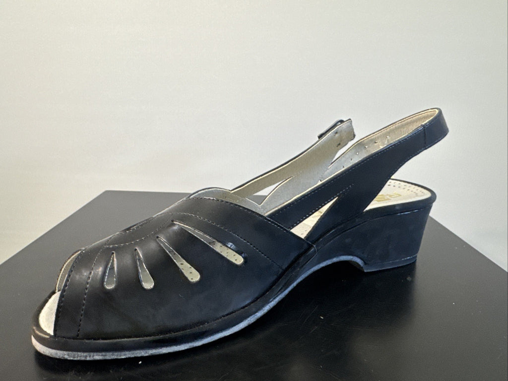 Rohde Sandale Gr. 41 Leder Schwarz
