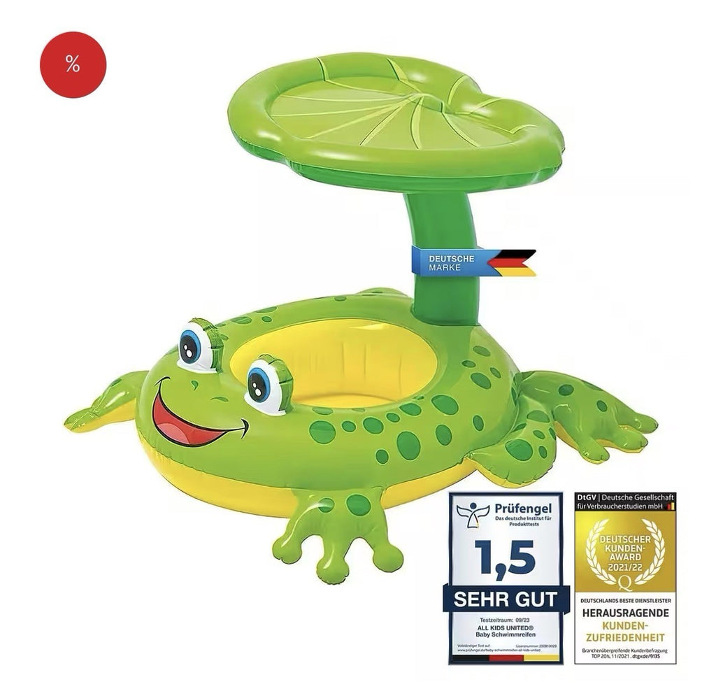 Aufblasbare Schwimmfigur Baby Schwimmsitz Babysitz Frosch Babyboot
