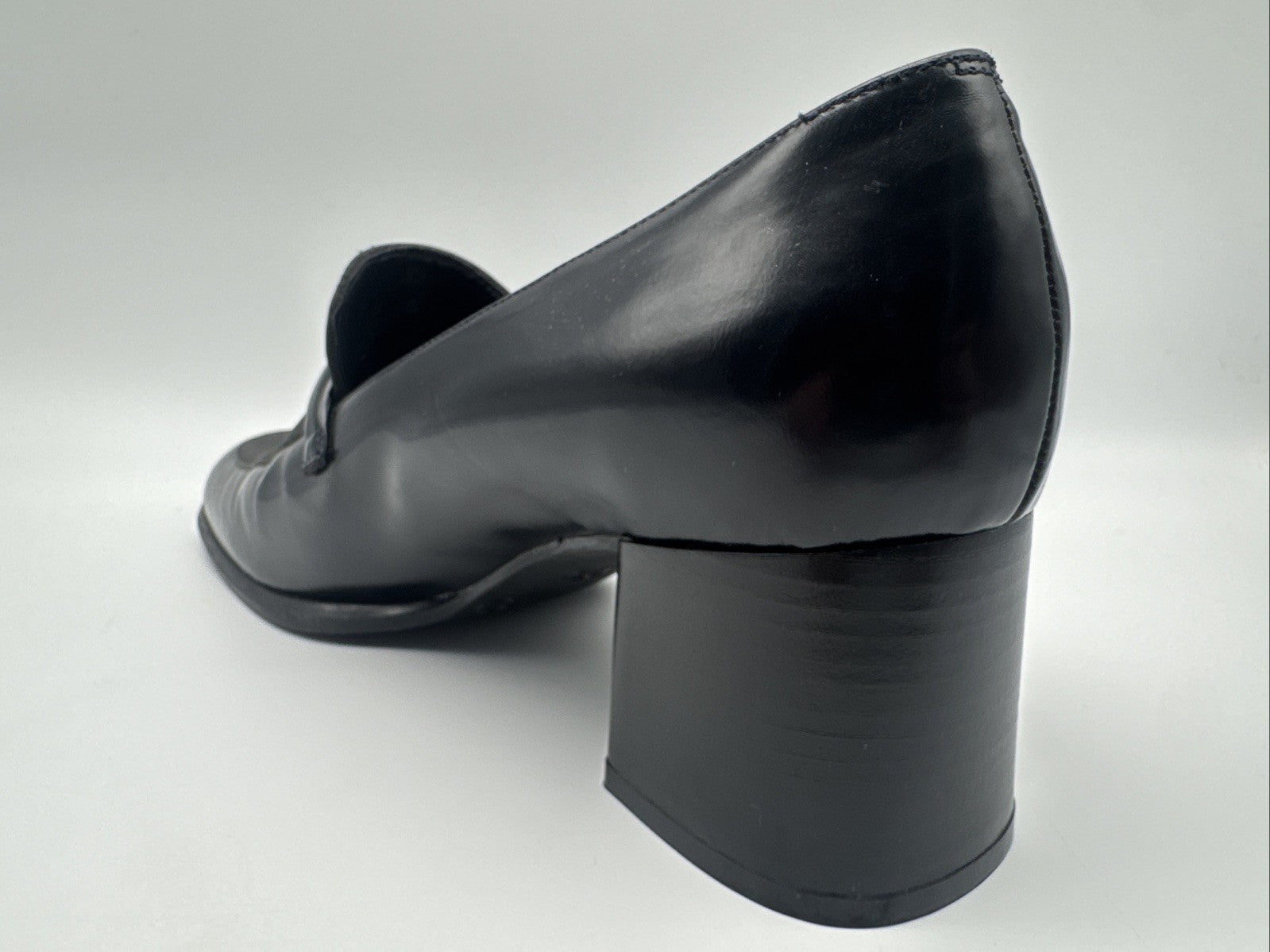 Gianni Gregorio Pumps Damen Gr. 41 Schwarz Leder Absatzschuh 