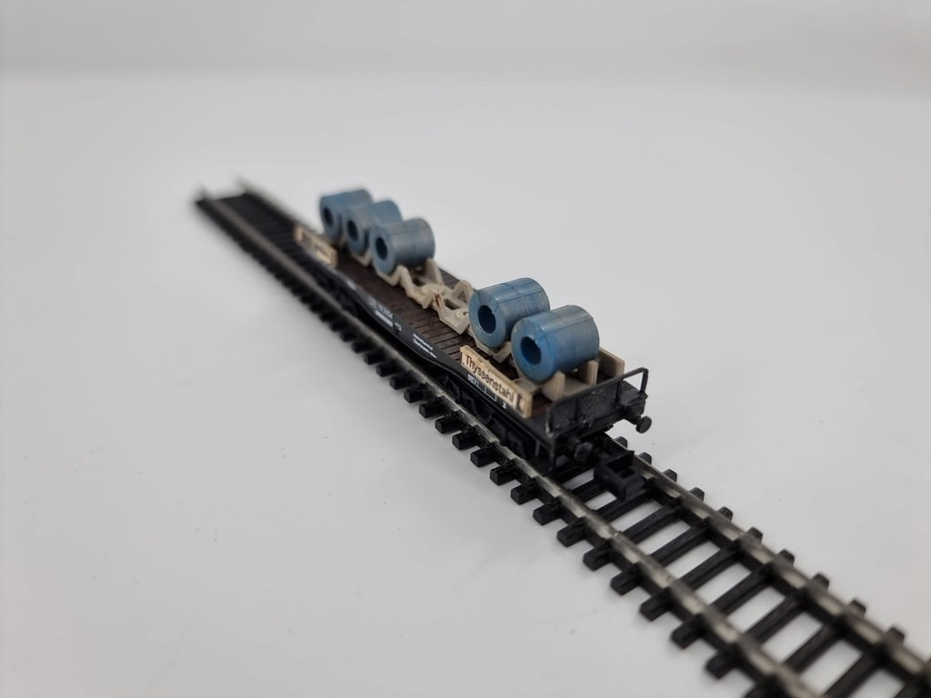 Arnold N Bausatz Schwerlastwagen "Thyssenstahl" mit Ladung 