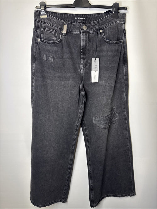 2Y Studios Diala Wide Baggy Jeans Gr. 28 Grau Damen