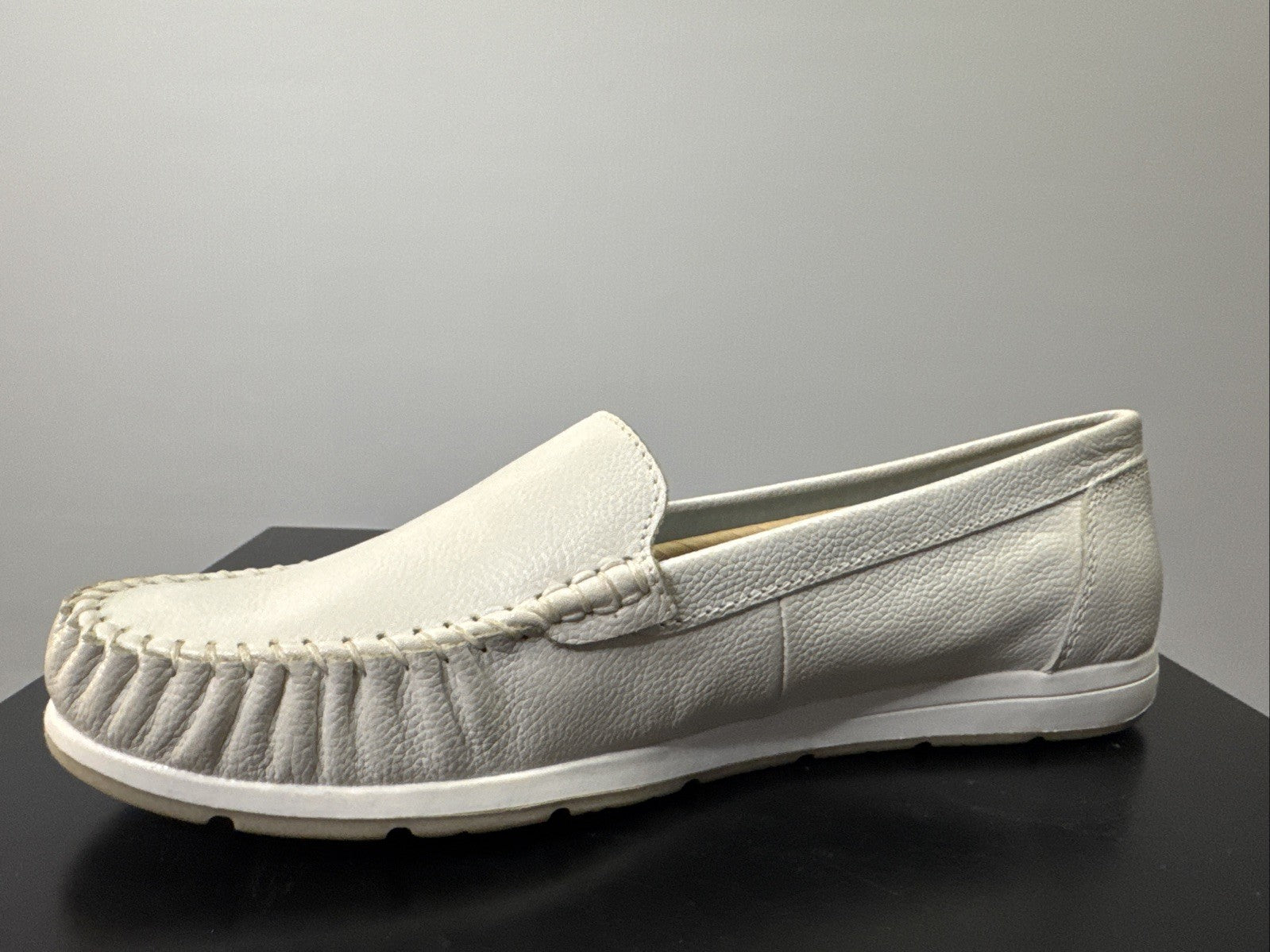 Marco Tozzi Halbschuh Damen Slipper feste Schuhe Gr. EU 41 Leder Weiß