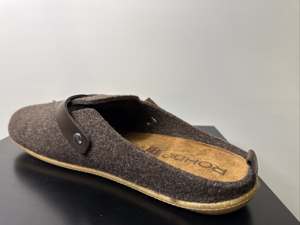 Rohde Herren Filz Pantolette Gr. 44 Mocca Pantoffel 6922