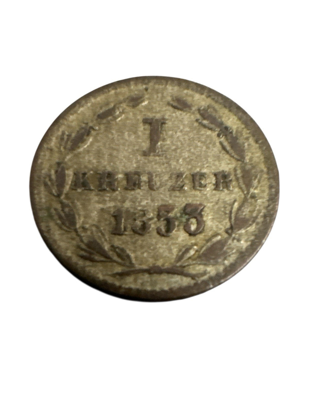 Altdeutschland - Nassau 1 Kreuzer 1853 - Silber 0.229, 0.7g, ø 14mm KM# 56