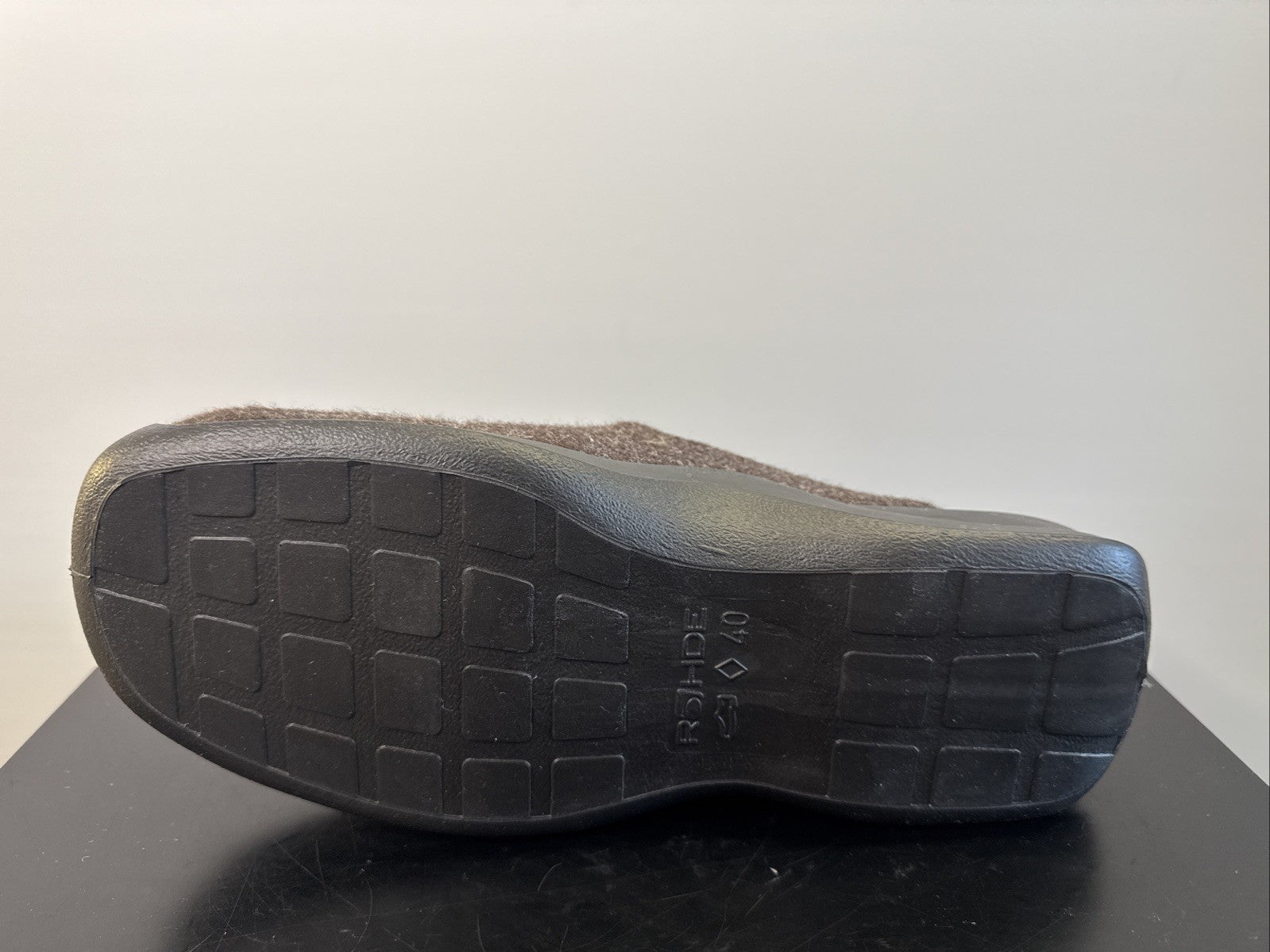 Rohde Herren Filz Pantolette Gr. 42 Mocca Pantoffel Weite G 2731