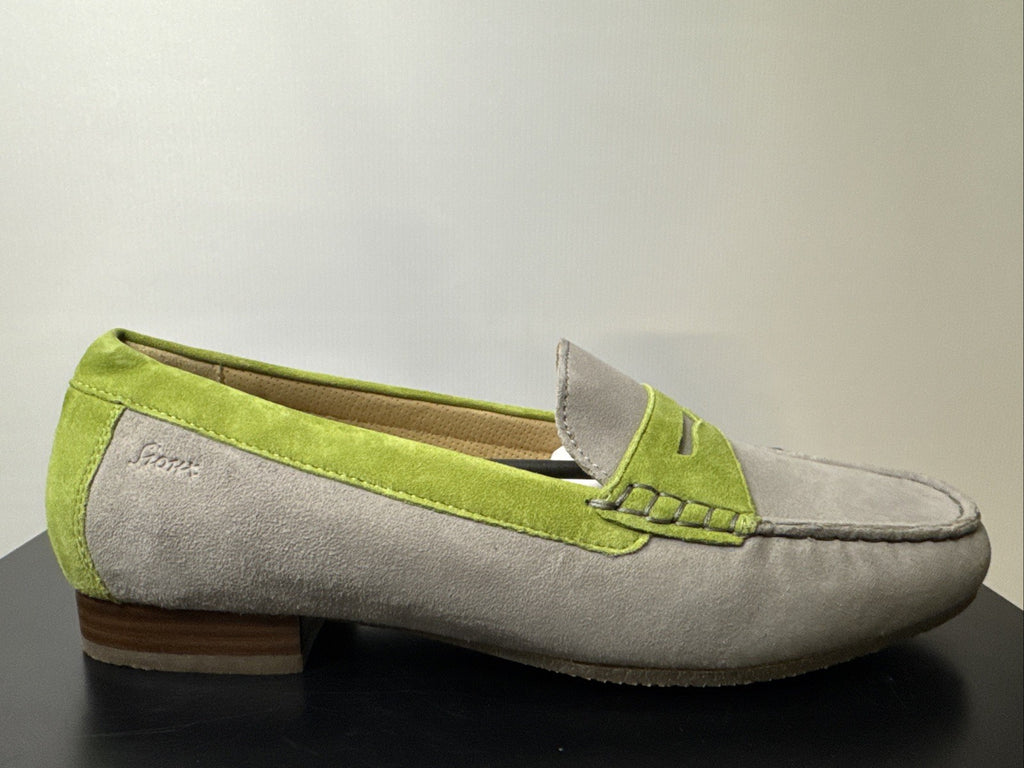 Sioux Corbina Slipper Gr. 6,5 Grau Damenschuhe Leder