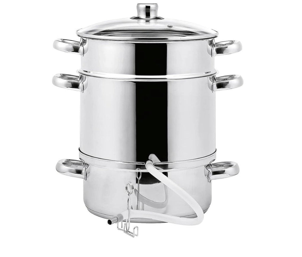 Einkochautomat Dampfentsafter Entsafter 5 Liter Edelstahl 22cm Herd & Induktion