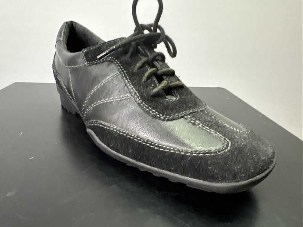 Jana Halbschuh Gr. 4 Damen Leder Schwarz
