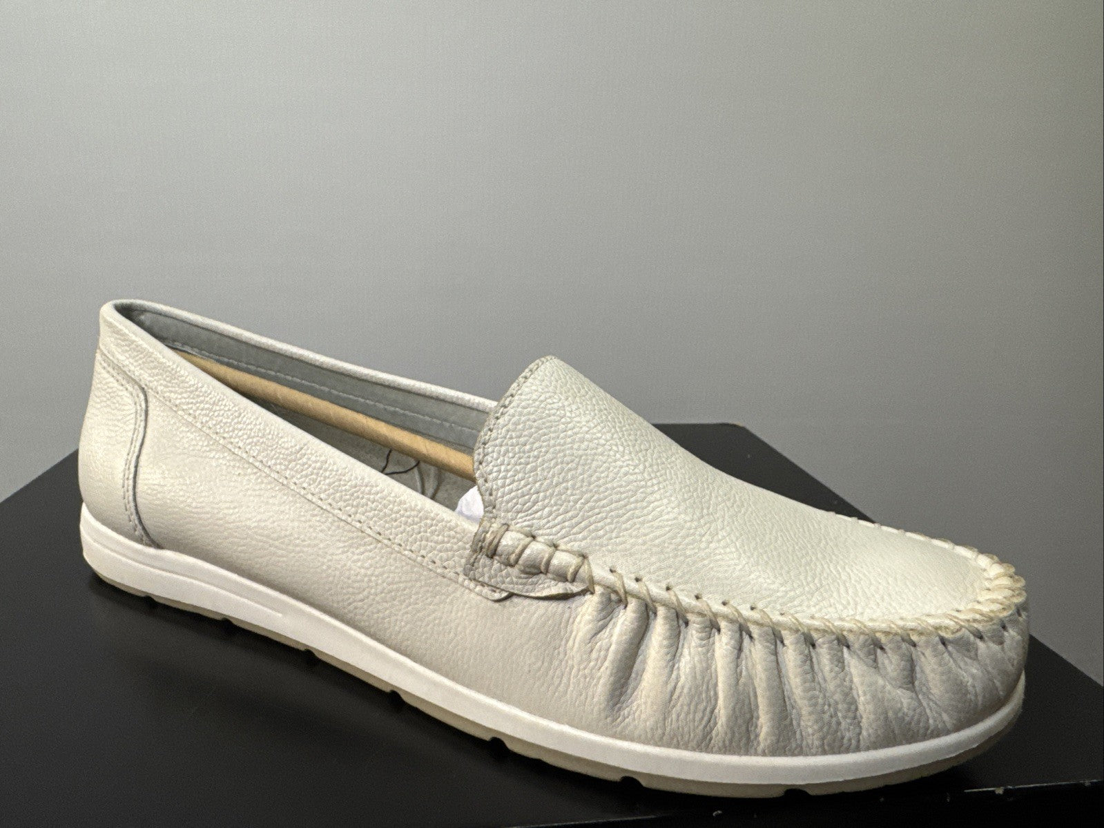 Marco Tozzi Halbschuh Damen Slipper feste Schuhe Gr. EU 40 Leder Weiß