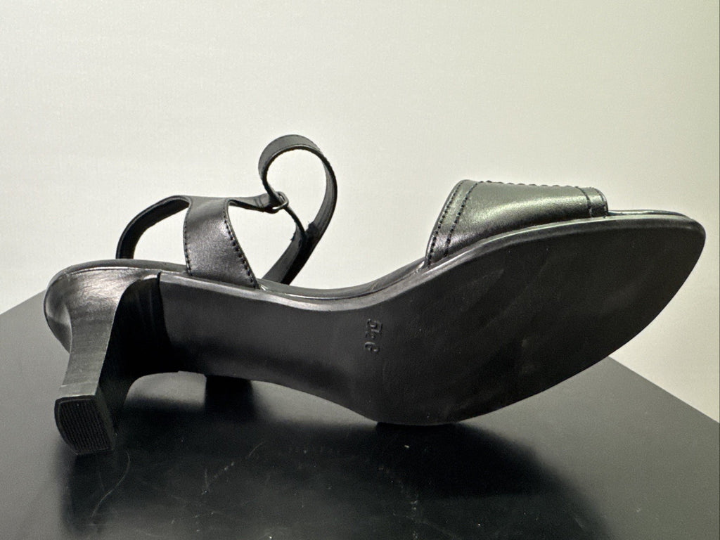 Jana Sandalette  Gr. 5,5 Leder Schwarz Damen Absatzschuh