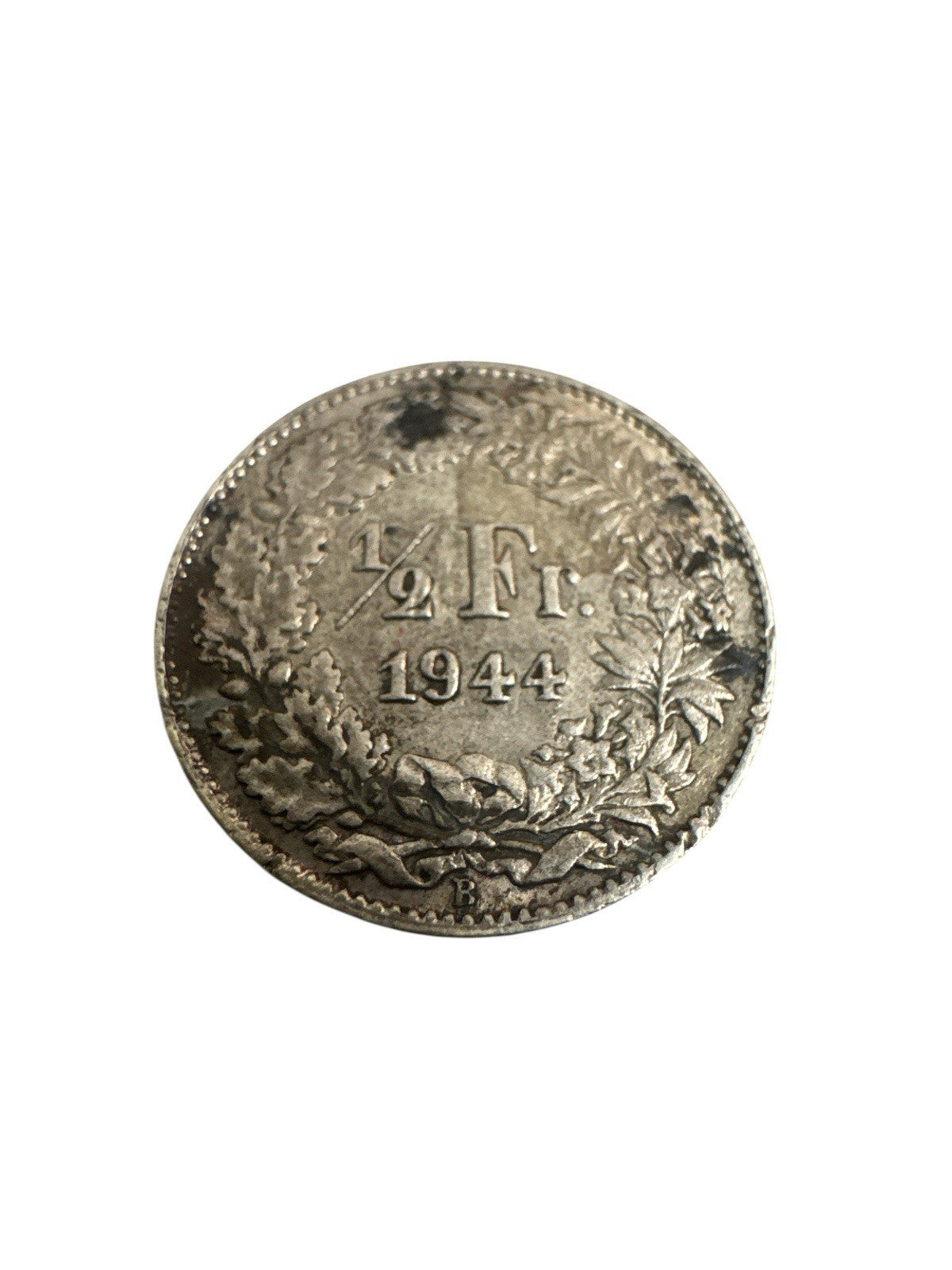 1/2  Franken Schweiz, 1944, Helvetia - Schweizerische Eidgenossenschaft, Silber