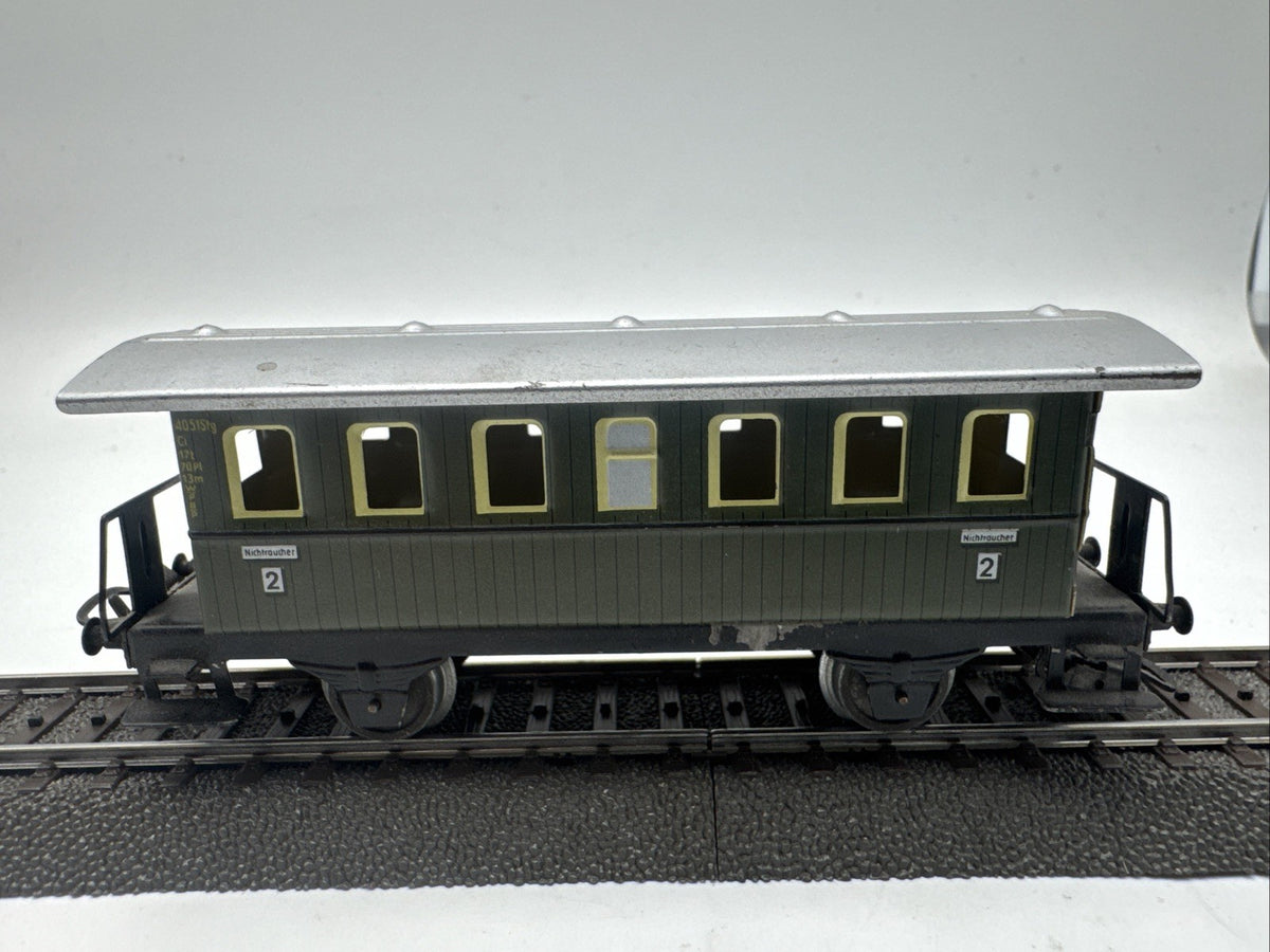 Märklin H0 Personenwagen 4051 Stg Grün Donnerbüchse 2. Klasse #254