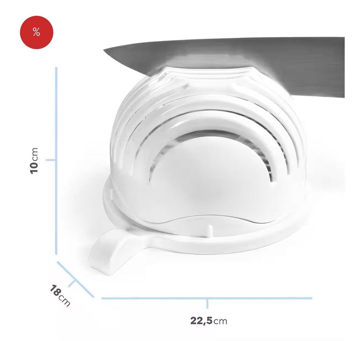 Salatschneider Salat-Schüssel 3-in-1 Gemüseschneider
