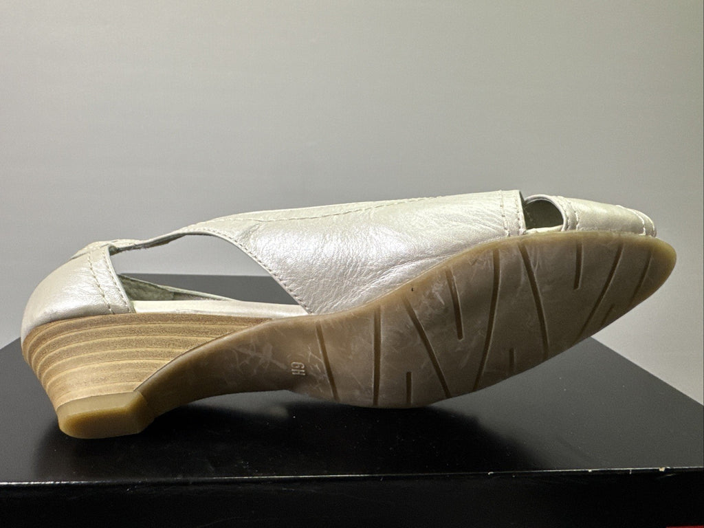 Jana Pumps  Gr. 6 Leder Weiß Damen Absatzschuh