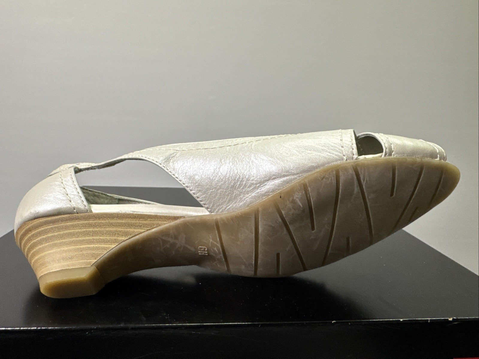 Jana Pumps  Gr. 6 Leder Weiß Damen Absatzschuh