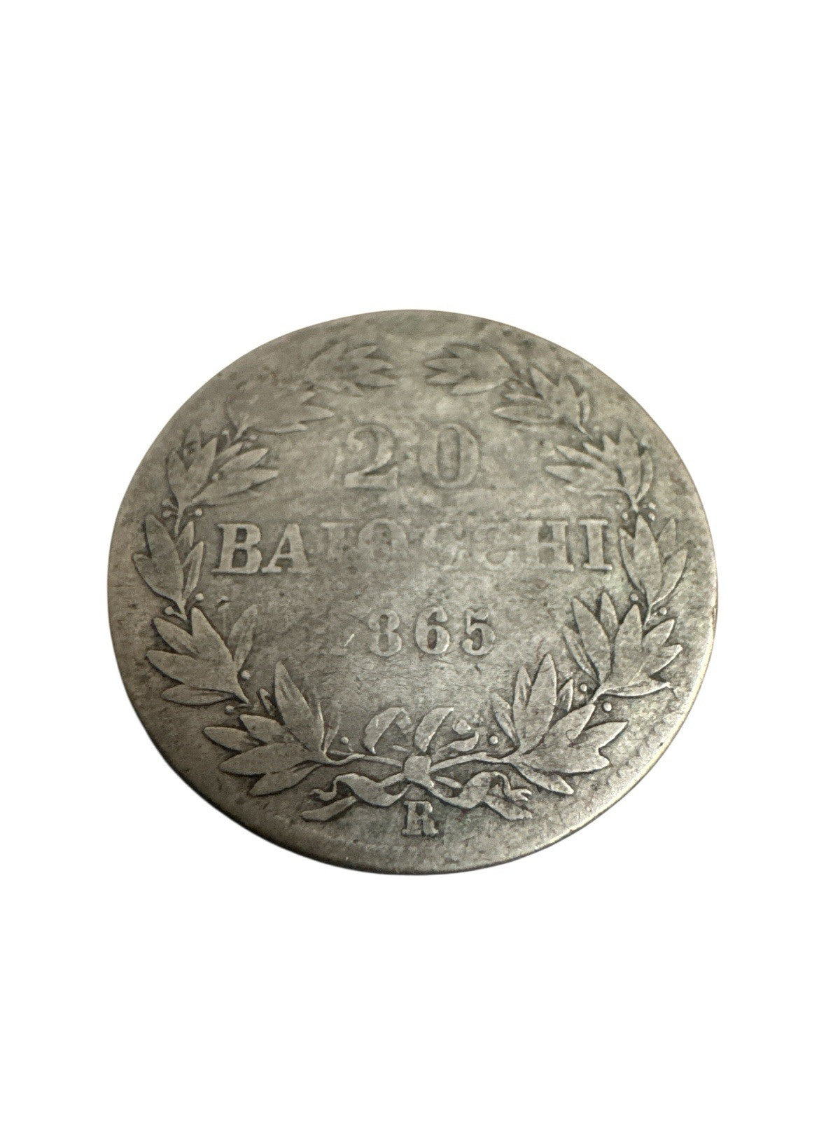 [#1210968] Italien Staaten, PAPAL STATES, Pius IX, 20 Baiocchi, 1865, Rome, Silb