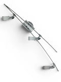 Fischer Deckenleuchte 3 Strahler Halogen Edelstahl Deckenstrahler