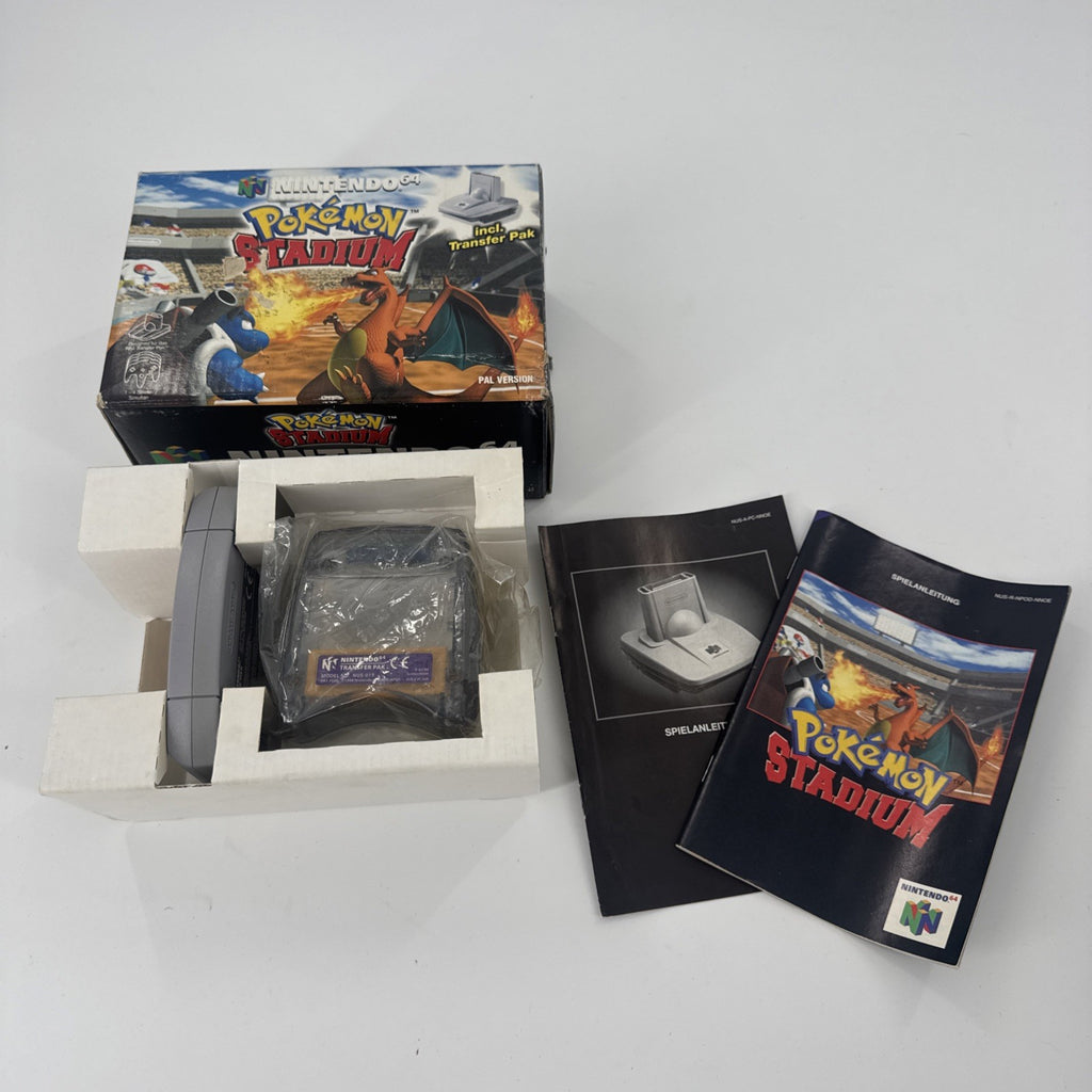 Pokémon Stadium (N64)  OVP  Anleitung Inlay Transfer Pak Nintendo 64