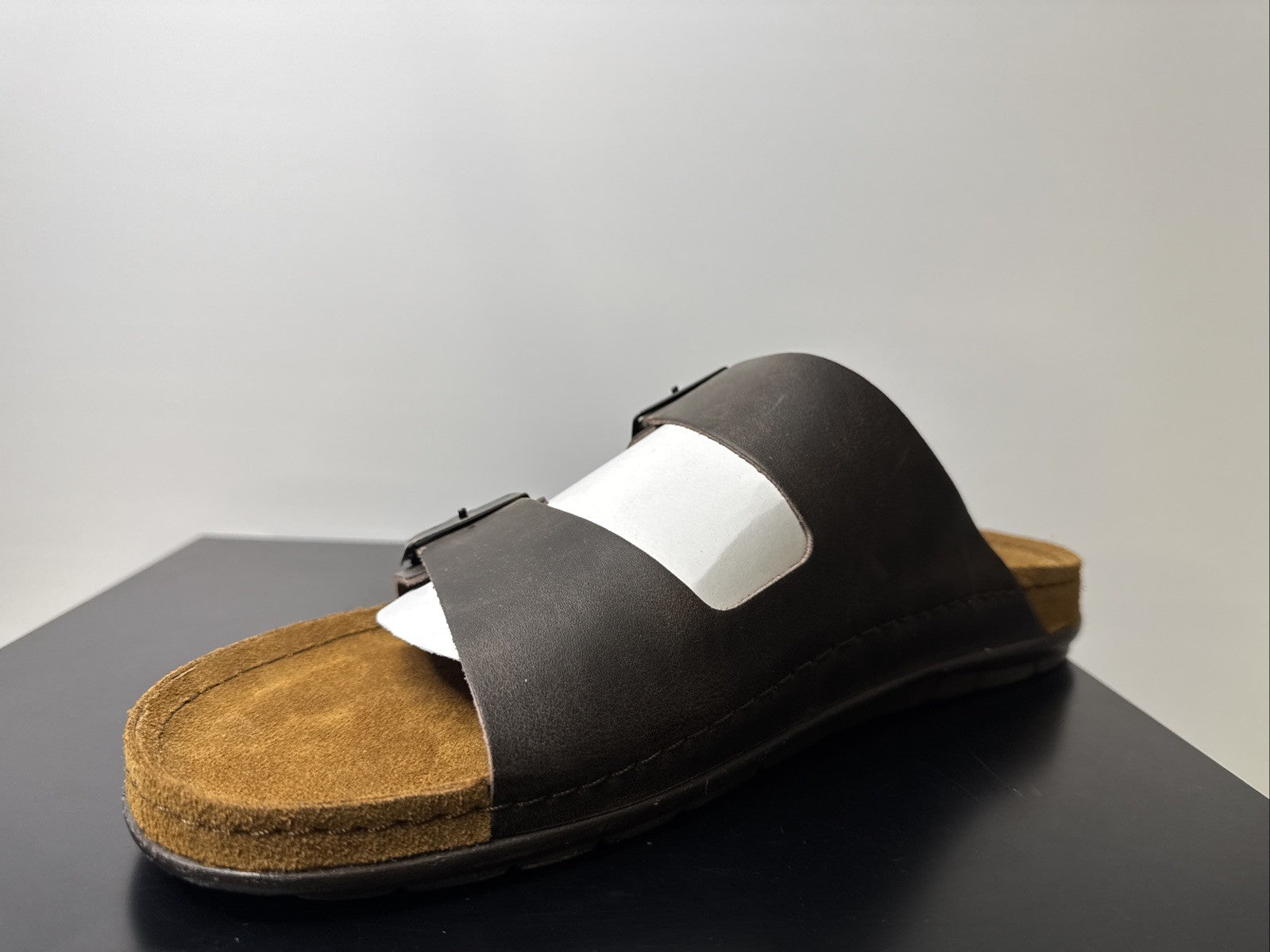 Rohde Herren Pantoletten Gr. 46 Leder Clogs Mocca 5918