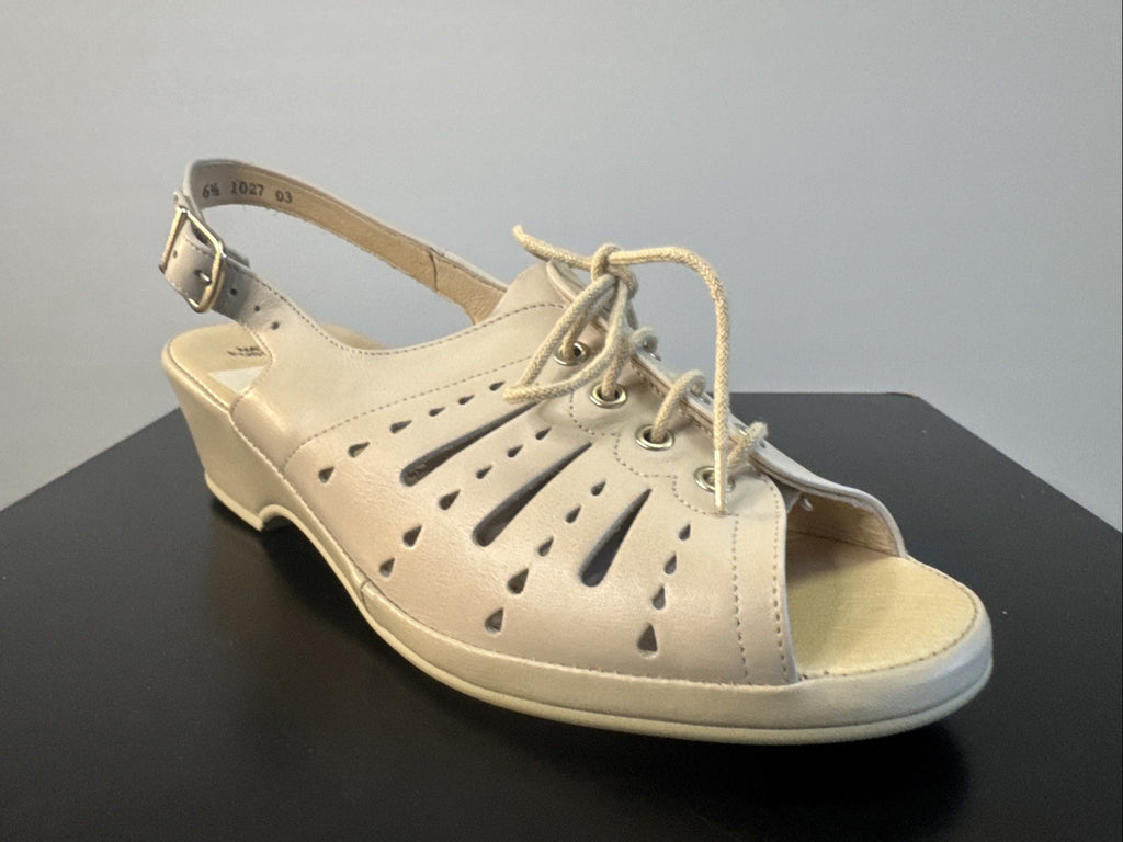 Rohde Sandalette Gr. 6,5 Damen Weiß Leder