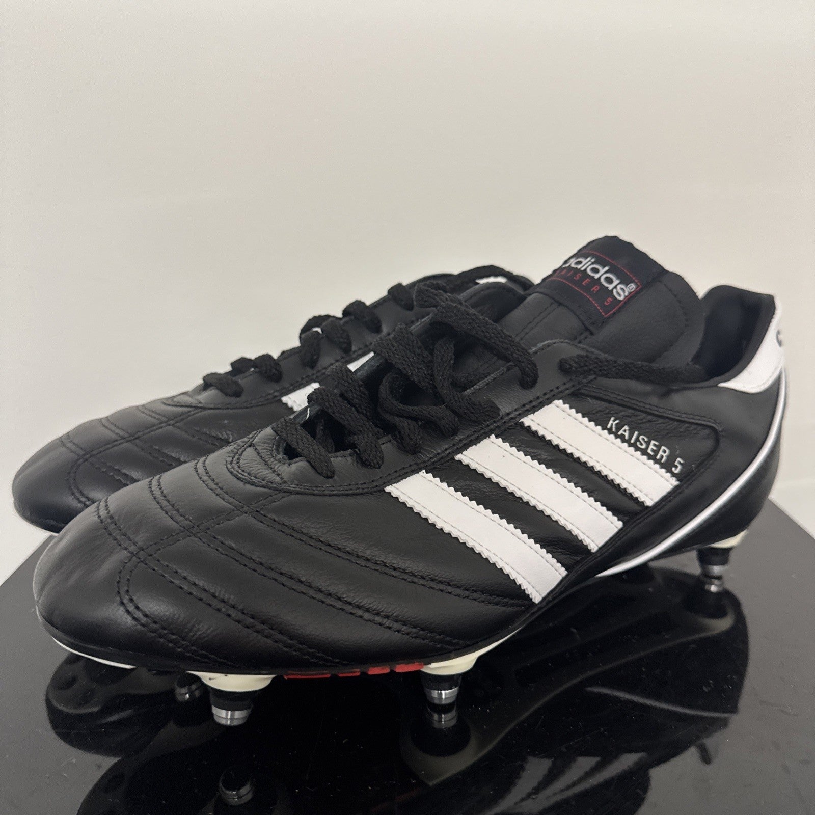 adidas Kaiser 5 Cup Fussball Schuhe Eur 46 2/3 UK 11.5 Leder schwarz 033200 neu