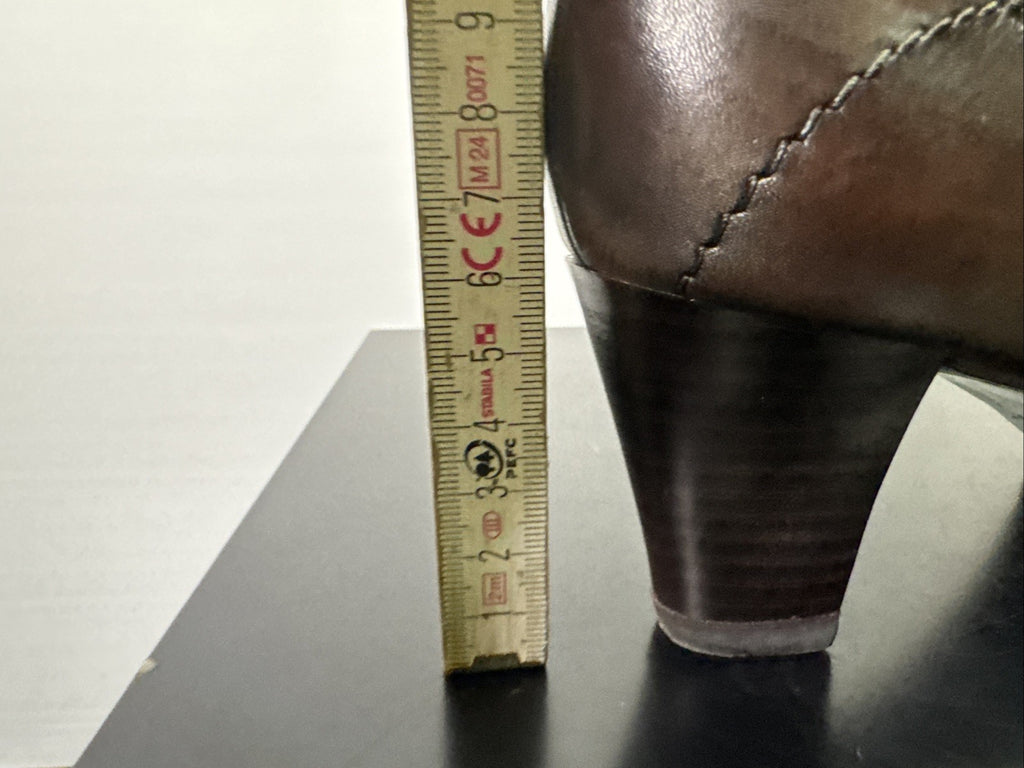 Jana Pumps  Gr. 6,5 Leder Braun Damen Absatzschuh